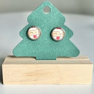 Handmade Santa Face Stud Earrings 🎅